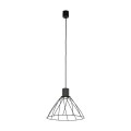 LAMPAMI - lampa wisząca czarna nowoczesna, lampa wisząca loft, lampa z drutu, lampa wisząca pojedyncza, lampa do sypialni wisząca przy łóżku, lampa nad stół do jadalni, lampa nad wyspę loft  MODESTO BLACK