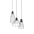 LAMPAMI - lampa wisząca nad stół w jadalni, salonie, lampa wisząca czarna nowoczesna, lampa potrójna wisząca, lampa wisząca loftowa, lampa nad stół, lampa nad wyspę kuchenną MODESTO BLACK