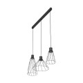 LAMPAMI - lampa wisząca nad stół w jadalni, salonie, lampa wisząca czarna nowoczesna, lampa potrójna wisząca, lampa wisząca loftowa, lampa nad stół, lampa nad wyspę kuchenną MODESTO BLACK