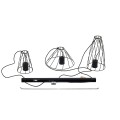 LAMPAMI - lampa wisząca nad stół w jadalni, salonie, lampa wisząca czarna nowoczesna, lampa potrójna wisząca, lampa wisząca loftowa, lampa nad stół, lampa nad wyspę kuchenną MODESTO BLACK