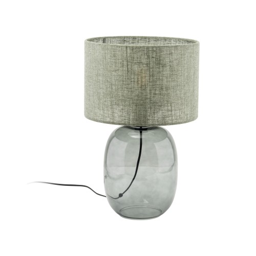 LAMPAMI - lampa na komodę, lampka stojąca do salonu, lampa stojąca na szklanej podstawie, lampa nocna, lampa do pokoju stojąca MELODY GRAPHITE GREEN