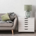 LAMPAMI - lampa na komodę, lampka stojąca do salonu, lampa stojąca na szklanej podstawie, lampa nocna, lampa do pokoju stojąca MELODY GRAPHITE GREEN
