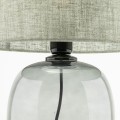 LAMPAMI - lampa na komodę, lampka stojąca do salonu, lampa stojąca na szklanej podstawie, lampa nocna, lampa do pokoju stojąca MELODY GRAPHITE GREEN
