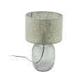 LAMPAMI - lampa na komodę, lampka stojąca do salonu, lampa stojąca na szklanej podstawie, lampa nocna, lampa do pokoju stojąca MELODY GRAPHITE GREEN