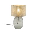 LAMPAMI - lampa na komodę, lampka stojąca do salonu, lampa stojąca na szklanej podstawie, lampa nocna, lampa do pokoju stojąca MELODY GRAPHITE GREEN