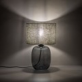 LAMPAMI - lampa na komodę, lampka stojąca do salonu, lampa stojąca na szklanej podstawie, lampa nocna, lampa do pokoju stojąca MELODY GRAPHITE GREEN