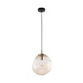 LAMPAMI - lampa wisząca pojedyncza, lampa wisząca dekoracyjna, lampa wisząca do sypialni przy łóżku, lampa wisząca do salonu, lampa wisząca nad stół w jadalni SOL MINI NEW BURSZTYN