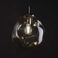 LAMPAMI - lampa wisząca pojedyncza, lampa wisząca dekoracyjna, lampa wisząca do sypialni przy łóżku, lampa wisząca do salonu, lampa wisząca nad stół w jadalni SOL MINI NEW BURSZTYN