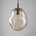 LAMPAMI - lampa wisząca pojedyncza, lampa wisząca dekoracyjna, lampa wisząca do sypialni przy łóżku, lampa wisząca do salonu, lampa wisząca nad stół w jadalni SOL MINI NEW BURSZTYN