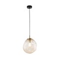 LAMPAMI - lampa wisząca pojedyncza, lampa wisząca dekoracyjna, lampa wisząca do sypialni przy łóżku, lampa wisząca do salonu, lampa wisząca nad stół w jadalni SOL MINI NEW BURSZTYN