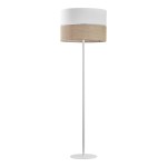 Lniana lampa stojąca podłogowa do salonu, sypialni 1xE27 LINOBIANCO