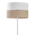 LAMPAMI - lniana lampa stojąca podłogowa do salonu, lampa do sypialni, wysoka lampa podłogowa, biała lampa nocna, lampa stojąca w stylu boho LINOBIANCO