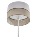LAMPAMI - lniana lampa stojąca podłogowa do salonu, lampa do sypialni, wysoka lampa podłogowa, biała lampa nocna, lampa stojąca w stylu boho LINOBIANCO