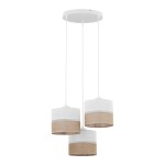 Lampa wisząca boho potrójna biała 140 cm 3xE27 LINOBIANCO