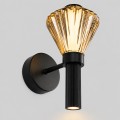 LAMPAMI - lampa kinkiet na ścianę ledowy, kinkiet ścienny do sypialni, kinkiet ścienny do salonu, kinkiet na przedpokój, lampa ścienna bursztynowa Kinkiet Padre 8W LED