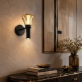 LAMPAMI - lampa kinkiet na ścianę ledowy, kinkiet ścienny do sypialni, kinkiet ścienny do salonu, kinkiet na przedpokój, lampa ścienna bursztynowa Kinkiet Padre 8W LED