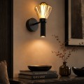 LAMPAMI - lampa kinkiet na ścianę ledowy, kinkiet ścienny do sypialni, kinkiet ścienny do salonu, kinkiet na przedpokój, lampa ścienna bursztynowa Kinkiet Padre 8W LED