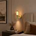 LAMPAMI - lampa kinkiet na ścianę ledowy, kinkiet pokojowy, kinkiet ścienny złoty, oświetlenie na przedpokój, nowoczesny kinkiet na klatkę schodową, kinkiet ledowy do salonu, lampka dekoracyjna kinkiet Padre Gold 8W LED