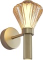 LAMPAMI - lampa kinkiet na ścianę ledowy, kinkiet pokojowy, kinkiet ścienny złoty, oświetlenie na przedpokój, nowoczesny kinkiet na klatkę schodową, kinkiet ledowy do salonu, lampka dekoracyjna kinkiet Padre Gold 8W LED