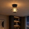 LAMPAMI - kinkiet sufitowy, lampa na korytarz, lampa kinkiet czarny ledowy, lampa sufitowa plafon, kinkiet ścienny, lampa na korytarz, lampa do sypialni, lampa ledowa dekoracyjna Padre 6W LED