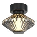 LAMPAMI - kinkiet sufitowy, lampa na korytarz, lampa kinkiet czarny ledowy, lampa sufitowa plafon, kinkiet ścienny, lampa na korytarz, lampa do sypialni, lampa ledowa dekoracyjna Padre 6W LED