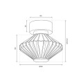 LAMPAMI - kinkiet sufitowy lampa ledowa dekoracyjna Padre 6W LED szkic