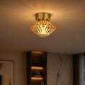 LAMPAMI - kinkiet sufitowy ledowy, lampa na korytarz złota, lampa na korytarz, lampa nad łóżko, kinkiet ledowy do salonu, lampa na ścianę, lampa na sufit,  lampa kinkiet sufitowy Padre Gold 6W LED