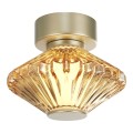 LAMPAMI - kinkiet sufitowy ledowy, lampa na korytarz złota, lampa na korytarz, lampa nad łóżko, kinkiet ledowy do salonu, lampa na ścianę, lampa na sufit,  lampa kinkiet sufitowy Padre Gold 6W LED