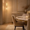 LAMPAMI - lampa ledowa stojąca podłogowa złota, nowoczesna lampa ledowa stojąca, lampa stojąca podłogowa do salonu, złota lampa podłogowa Padre Gold 19W LED