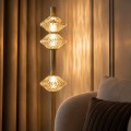 LAMPAMI - lampa ledowa stojąca podłogowa złota, nowoczesna lampa ledowa stojąca, lampa stojąca podłogowa do salonu, złota lampa podłogowa Padre Gold 19W LED