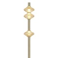 LAMPAMI - lampa ledowa stojąca podłogowa złota, nowoczesna lampa ledowa stojąca, lampa stojąca podłogowa do salonu, złota lampa podłogowa Padre Gold 19W LED