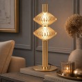 LAMPAMI - lampka nocna stojąca led złota,  lampa ledowa stojąca design, lampa nocna, lampa nocna ozdobna, oświetlenie sypialni, lampka nocna Padre Gold 9W LED