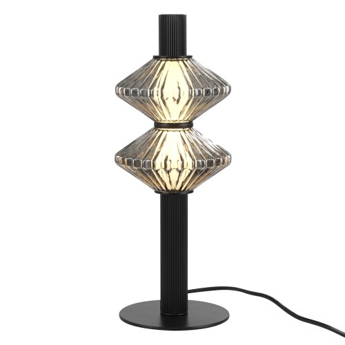 LAMPAMI - lampka nocna stojąca led czarna, lampa ledowa stojąca, czarna lampka stojąca do salonu, lampka do sypialni, lampka nocna, lampa na komodę do salonu Padre 9W LED