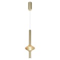 LAMPAMI - lampa wisząca pojedyncza ledowa, lampa nastrojowa, lampa wisząca złota, lampa do sypialni glamour, lampa ledowa do pokoju, lampa ledowa do salonu, lampa nad stół do jadalni Padre Gold 7W LED