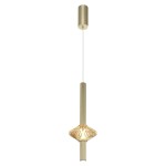 Lampa wisząca pojedyncza ledowa złota 140 cm 3000K Padre Gold 7W LED