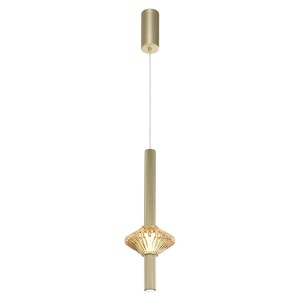 Lampa wisząca pojedyncza ledowa złota 140 cm 3000K Padre Gold 7W LED