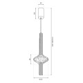 LAMPAMI - lampa wisząca pojedyncza ledowa Padre Gold 7W LED szkic