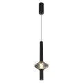 LAMPAMI - lampa wisząca pojedyncza ledowa, lampa wisząca czarna nowoczesna, lampa wisząca do sypialni przy łóżku, nowoczesna lampa do salonu, lampa do jadalni nad stół, modna lampa, czarna lampa, długa lampa wisząca Padre 7W LED