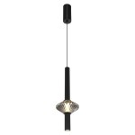  Lampa wisząca pojedyncza czarna ledowa 140 cm 3000K Padre Black 7W LED