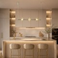 LAMPAMI - żyrandol ledowy do salonu złoty potrójny, stylowa lampa do salonu, lampa ledowa wisząca złota, lampa led do jadalni, lampa do salonu, lampa wisząca Padre Gold 18W LED