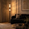 LAMPAMI - lampa ledowa stojąca podłogowa czarna, nowoczesna lampa do pokoju, lampa podłogowa ledowa dekoracyjna, czarna lampa podłogowa Padre 19W LED