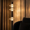 LAMPAMI - lampa ledowa stojąca podłogowa czarna, nowoczesna lampa do pokoju, lampa podłogowa ledowa dekoracyjna, czarna lampa podłogowa Padre 19W LED