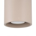 LAMPAMI - tuba lampa sufitowa beżowa,  lampa punktowa, lampa na sufit, oświetlenie do kuchni sufitowe, oświetlenie na przedpokój, lampa sufitowa na klatkę schodową, lampa sufitowa krótka, oprawa sufitowa natynkowa ORBIS 1 taupe sollux