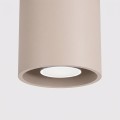 LAMPAMI - tuba lampa sufitowa beżowa,  lampa punktowa, lampa na sufit, oświetlenie do kuchni sufitowe, oświetlenie na przedpokój, lampa sufitowa na klatkę schodową, lampa sufitowa krótka, oprawa sufitowa natynkowa ORBIS 1 taupe sollux