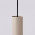LAMPAMI - beżowa lampa wisząca tuba, pojedyncza lampa wisząca punktowa, lampa nad barek w kuchni, lampa nad wyspę, wisząca nad stół w jadalni, lampa wisząca tuba, oświetlenie punktowe LAGOS 1 taupe sollux