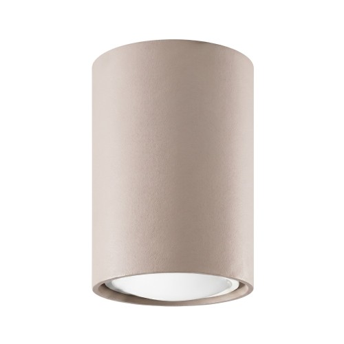 LAMPAMI - tuba lampa sufitowa, lampa punktowa, lampa przysufitowa, mały plafon sufitowy, tuba sufitowa, lampa na sufit, lampa do kuchni, lampa na korytarz, beżowa lampa plafon LAGOS 10 taupe sollux