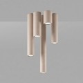 LAMPAMI - tuba lampa sufitowa, lampa punktowa, lampa przysufitowa, mały plafon sufitowy, tuba sufitowa, lampa na sufit, lampa do kuchni, lampa na korytarz, beżowa lampa plafon LAGOS 10 taupe sollux