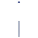 Niebieska lampa wisząca tuba pojedyncza ryflowana 120 cm 1xG9 ARCHE 1 ultramaryna
