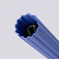 LAMPAMI - niebieska lampa wisząca, tuba ryflowana, lampa tuba wisząca, lampa wisząca punktowa, lampa do sypialni wisząca przy łóżku, lampa nad wyspę kuchenną, tuba lampa sufitowa ARCHE 1 ultramaryna sollux