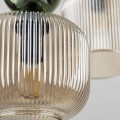 LAMPAMI - nowoczesny żyrandol do salonu,  lampa dekoracyjna wisząca długa, żyrandol do sypialni, lampa wisząca ozdobna, czarna lampa wisząca nad stół w jadalni, lampa wisząca do salonu SOPHIA GREEN COGNAC
